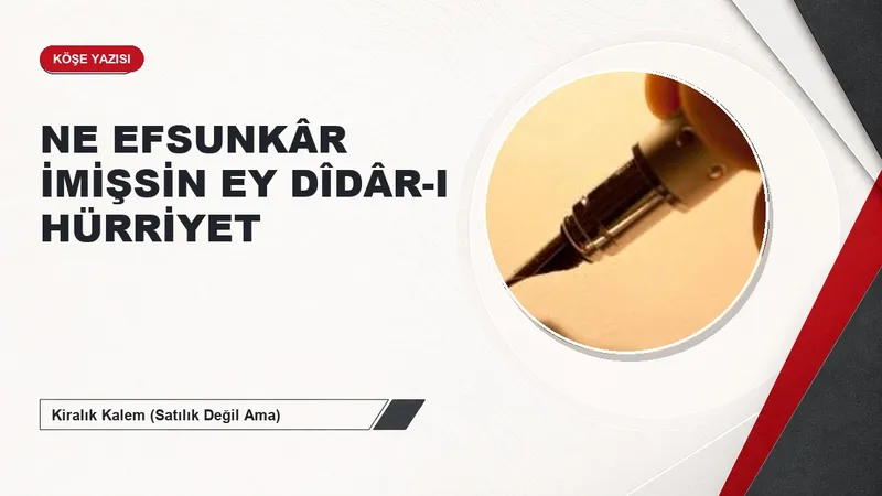 NE EFSUNKÂR İMİŞSİN EY DÎDÂR-I HÜRRİYET