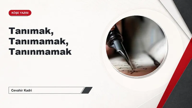 Tanımak, Tanımamak, Tanınmamak